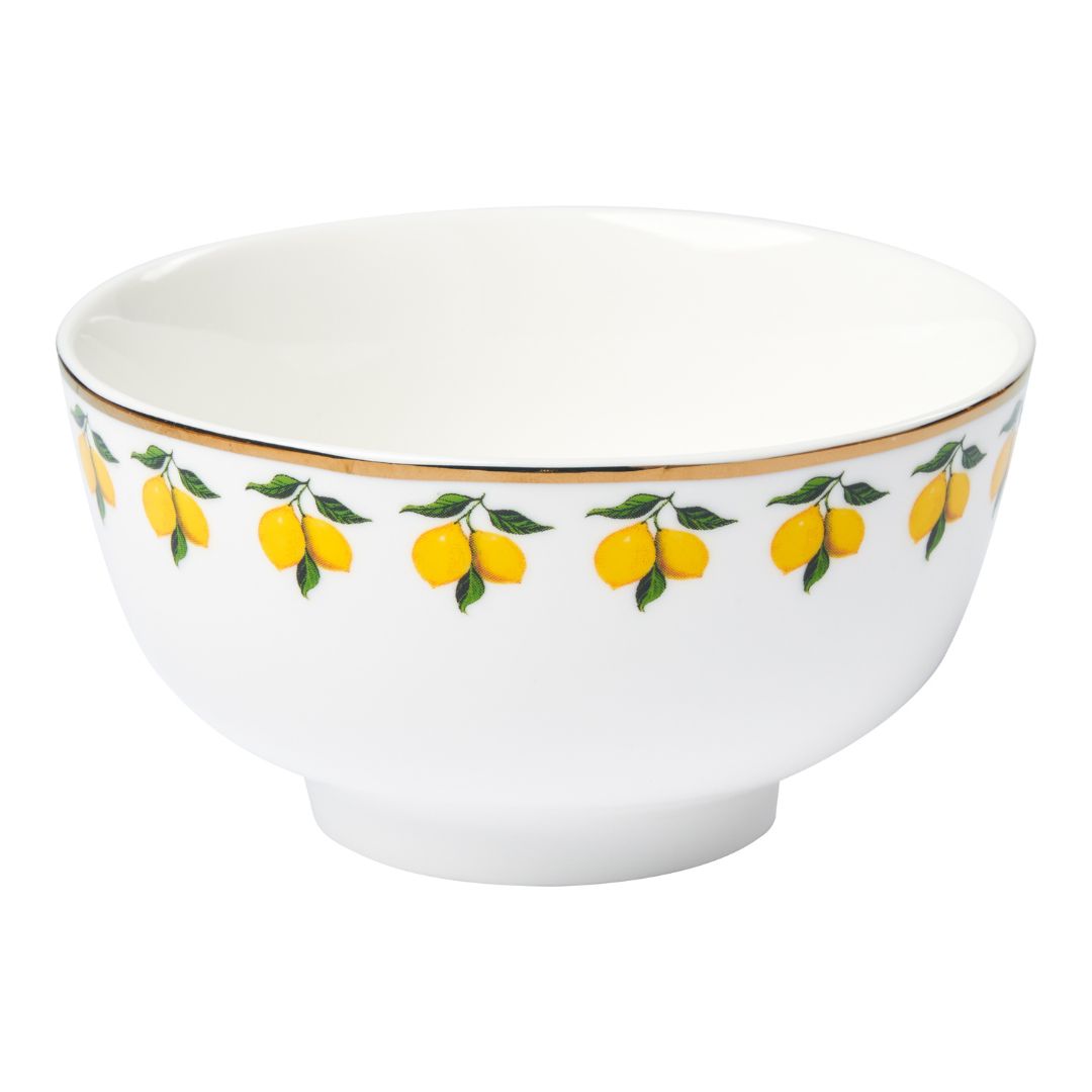 Ceramic Appetizer Bowl | Classic Lemons | 4"