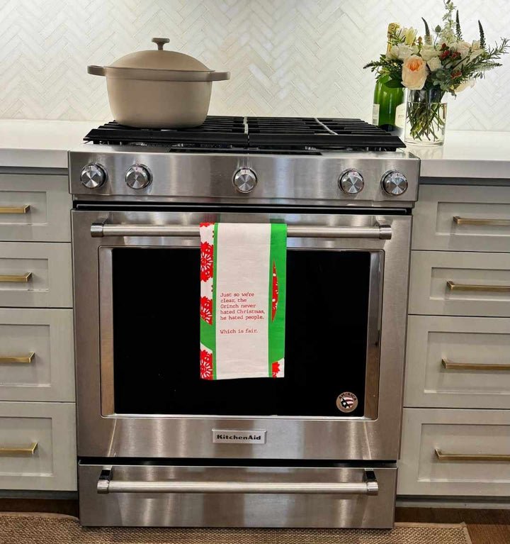 CHRISTMAS Grinch Dish Towel