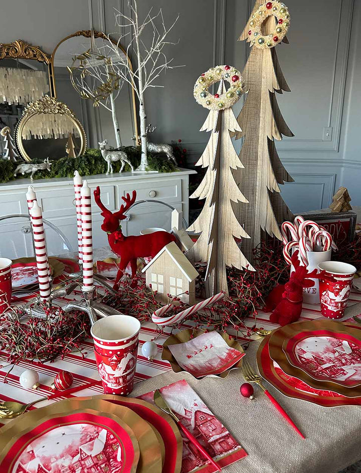 Christmas Village Table Setting