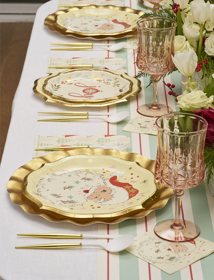 Vintage Santa Table Setting