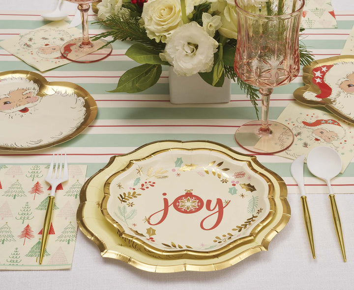 Vintage Santa Salad Plates/8pk