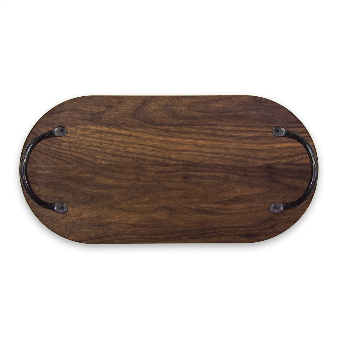 Oval Walnut Wood Artisan Board | 20 x 9"
