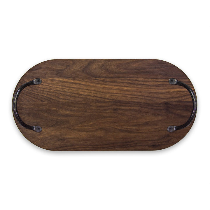 Oval Walnut Wood Artisan Board | 20 x 9"