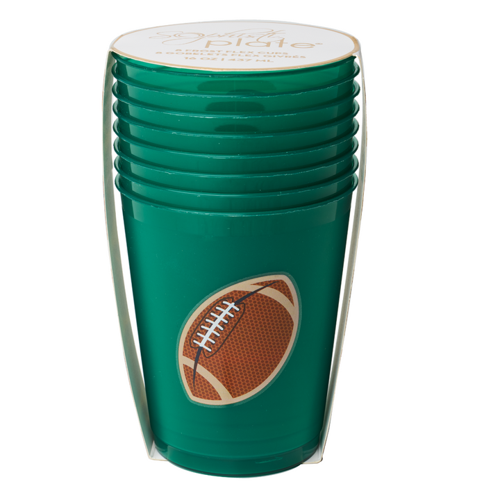 Tailgate Frost Flex Cups: Footballs/8pk