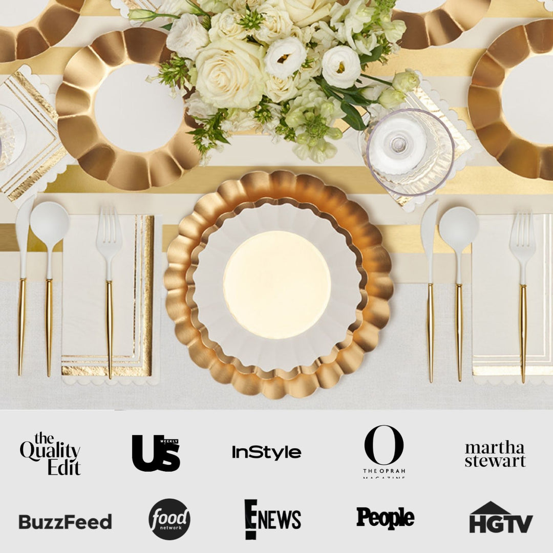 Gold & White Table Setting