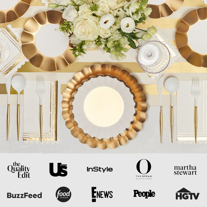 Gold & White Table Setting