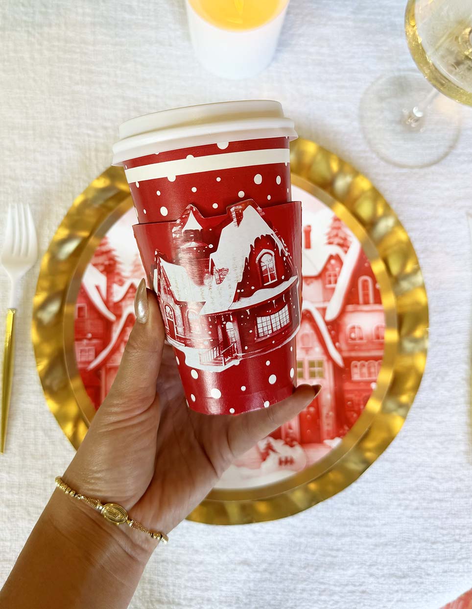 Christmas Village Table Setting