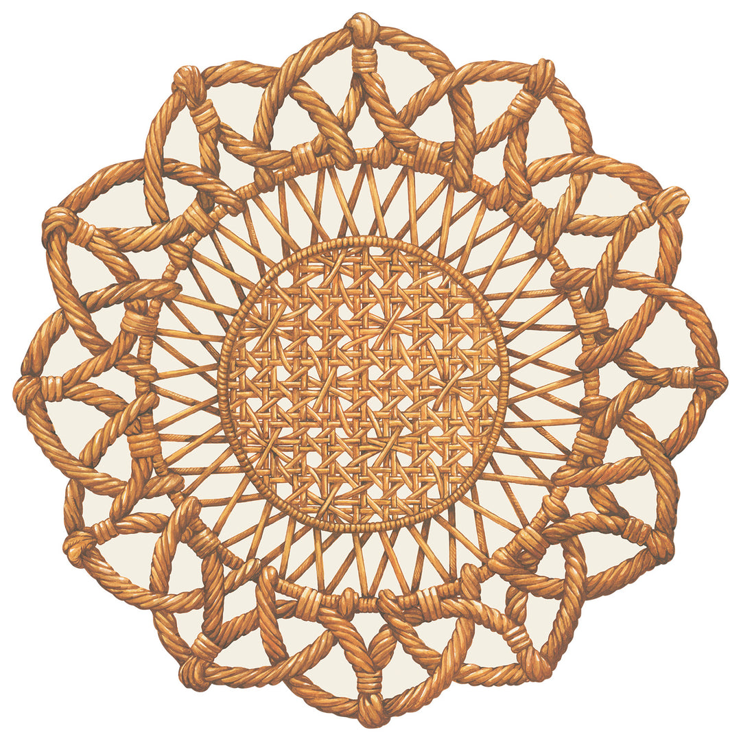 Rattan Weave Placemats - 12 Sheets