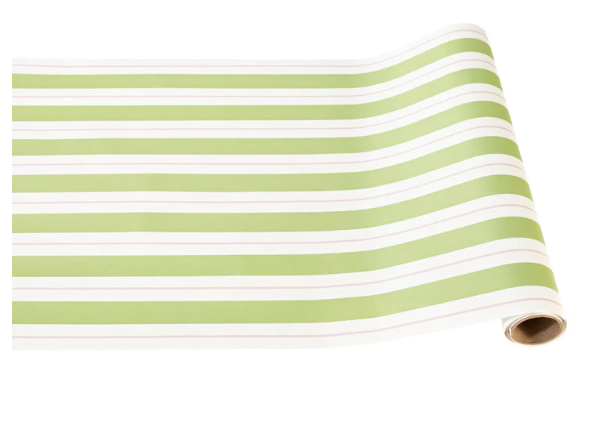 Green & Pink Awning Stripe Runner - 20" x 25'