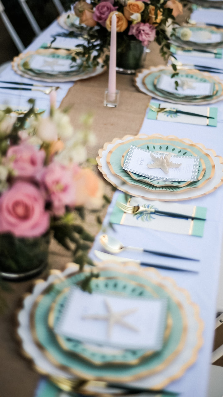 Preppy Palm Table Setting