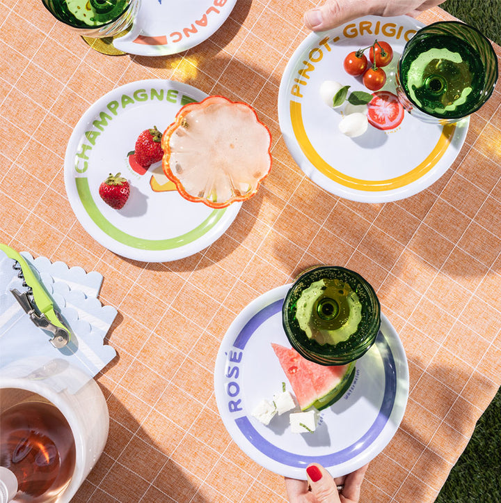 Wine Holder Appetizer Plates by Meg Quinn
