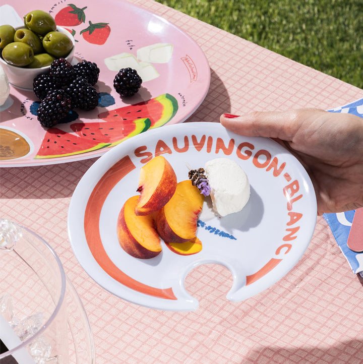 Wine Holder Appetizer Plates by Meg Quinn