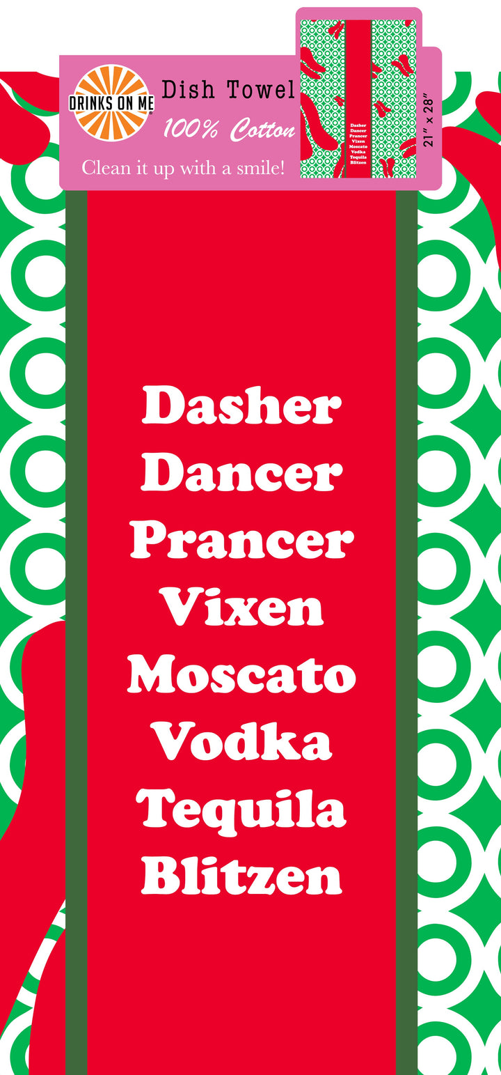 CHRISTMAS Blitzen Dish Towel