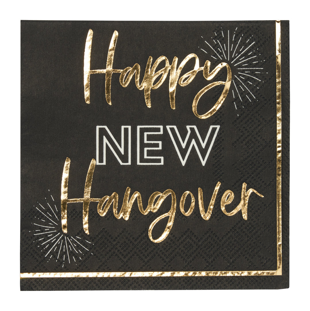 Gold Disco Coupe Paper Cocktail Napkin A/20pk