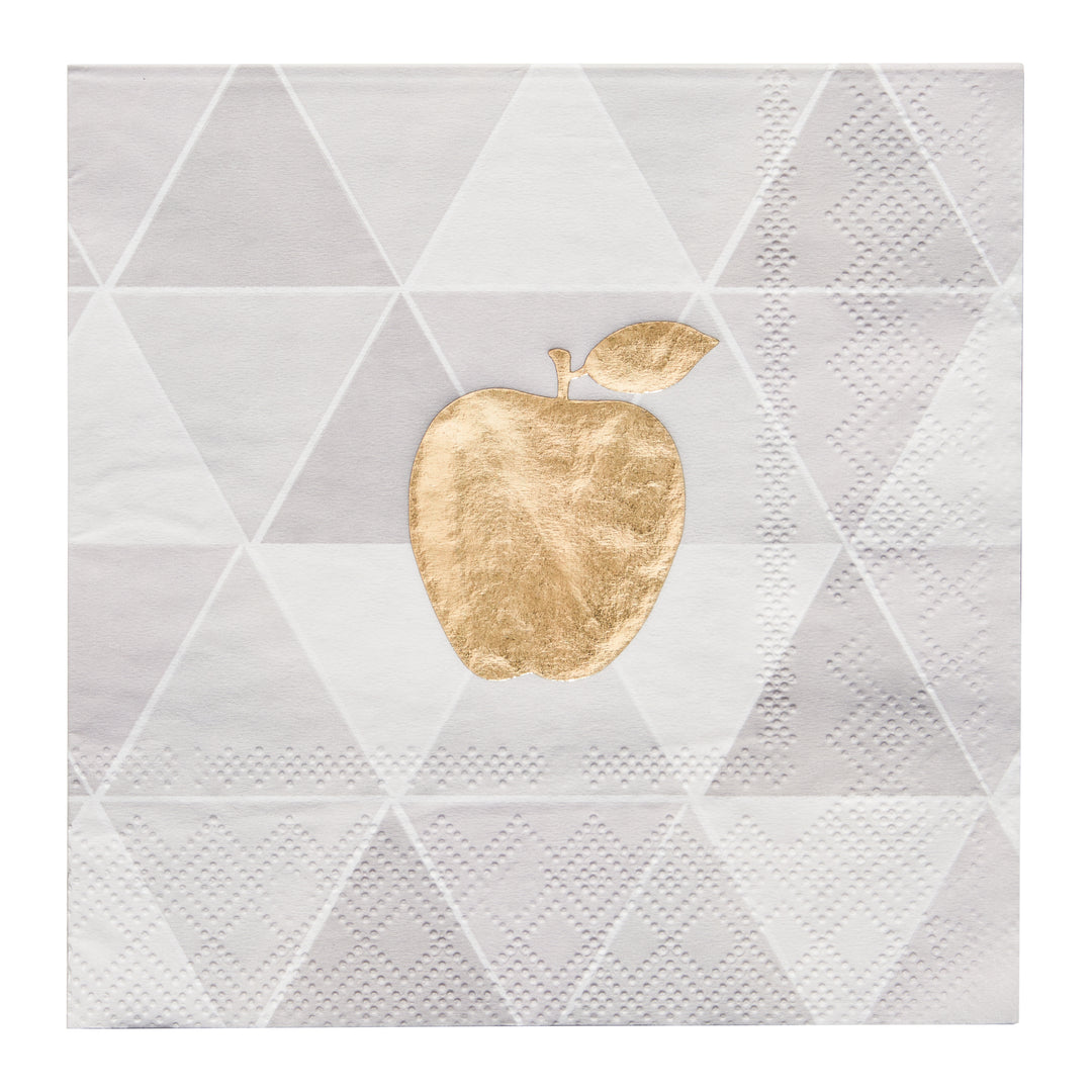 Golden Apple Paper Cocktail Napkin/20pk