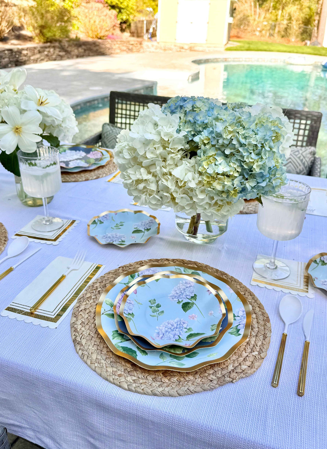 Hydrangea Table Setting.