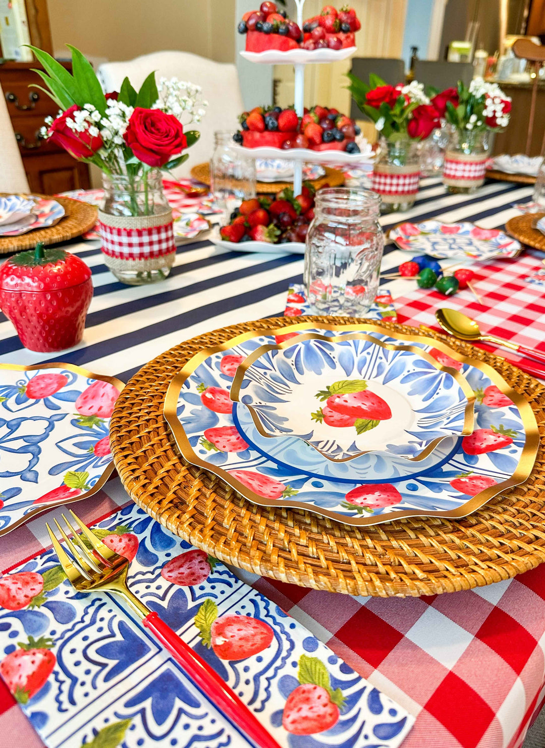 Guest Towel Bleu Strawberries - 20pkg