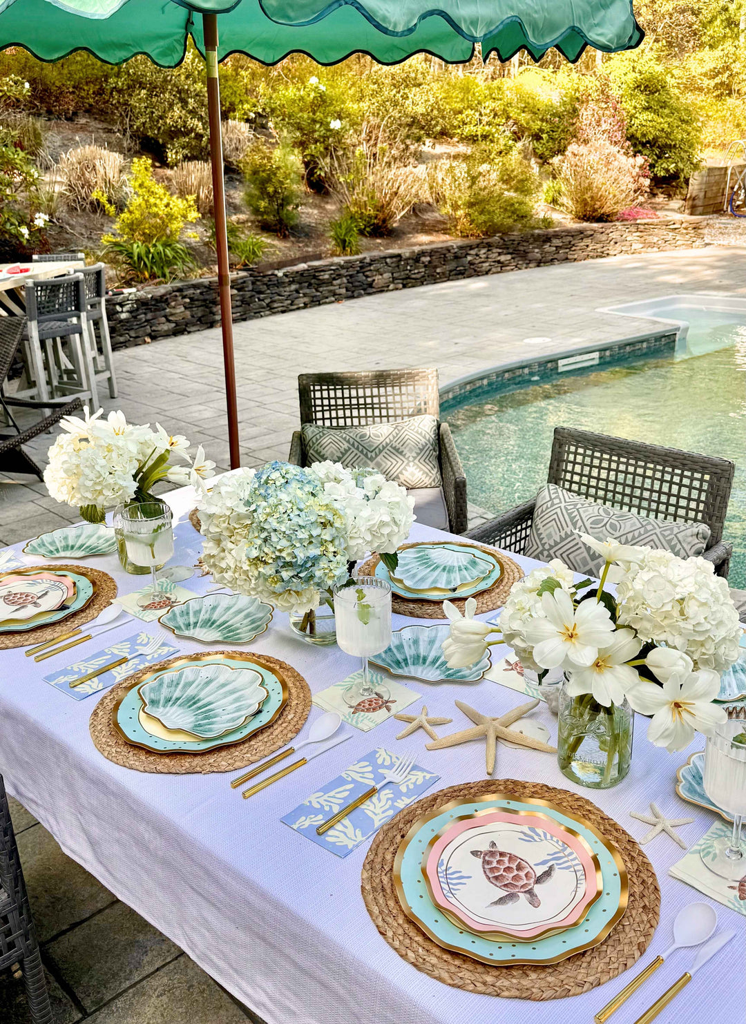 Pastel Sea Table Setting