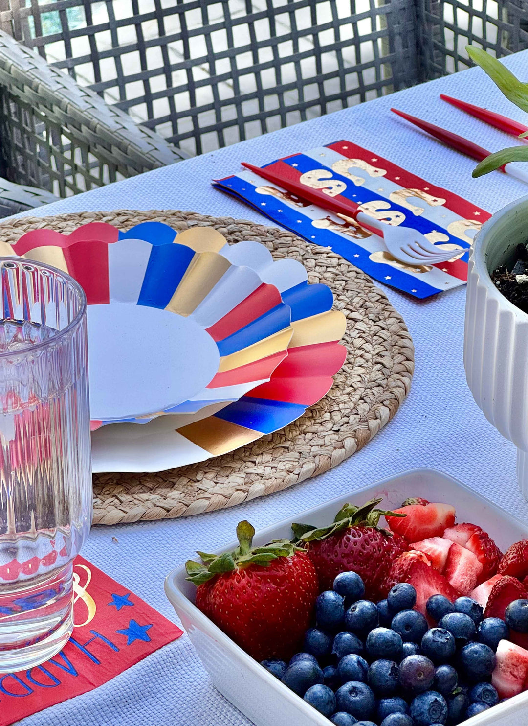 Modern Patriotic Table Setting