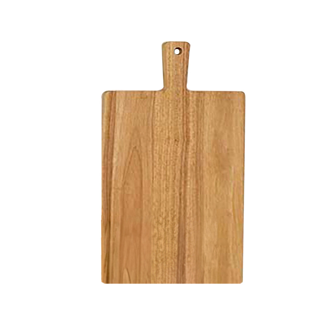 24" x 12" Rubber Wood Thick Handle Cutting Board