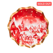 Christmas Village Wavy Paper Appetizer/Dessert Bowl/8pk