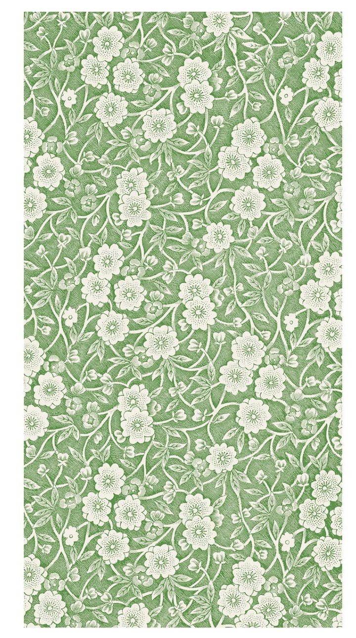 Green Calico Paper Guest Towels/16 pack