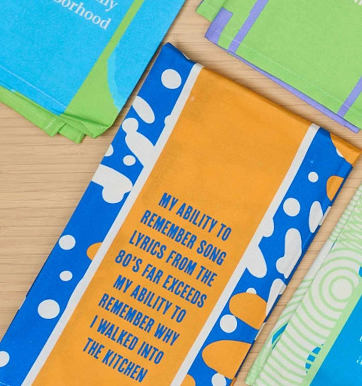 Song Lyrics Dish Towel