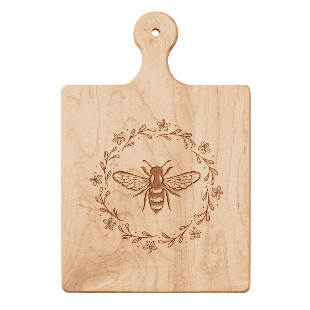 9" x 6" Maple Wood Board | Honeybee