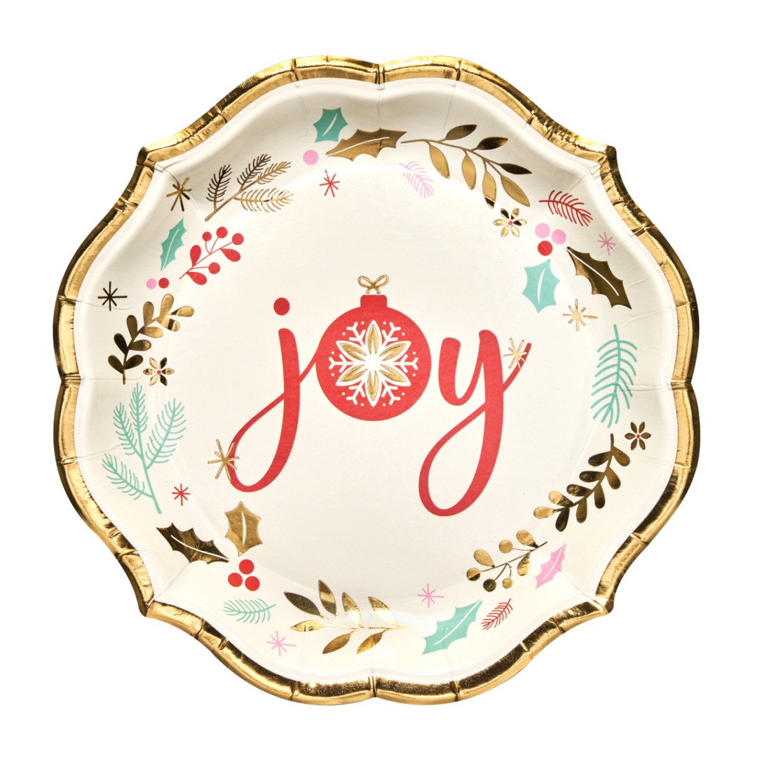 Vintage Santa Salad Plates/8pk