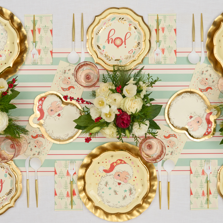 Vintage Santa Table Setting