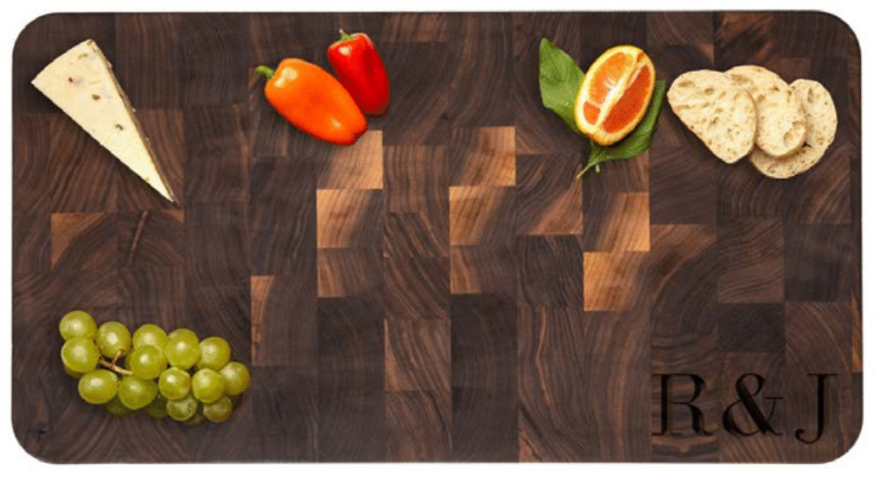Personalized Black Walnut Butcher Block Slim Cutting Board - 22x12"