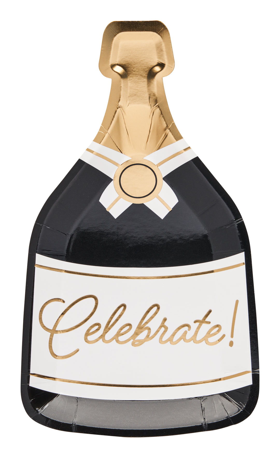 Bottle Salad Plate Gold Disco Coupe/8pk