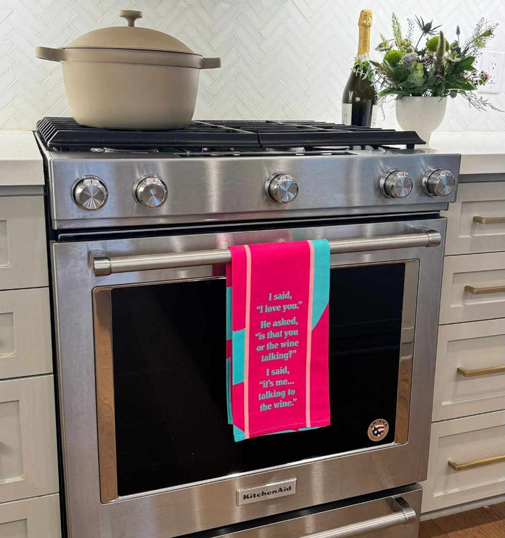 Wine Talking Dish Towel