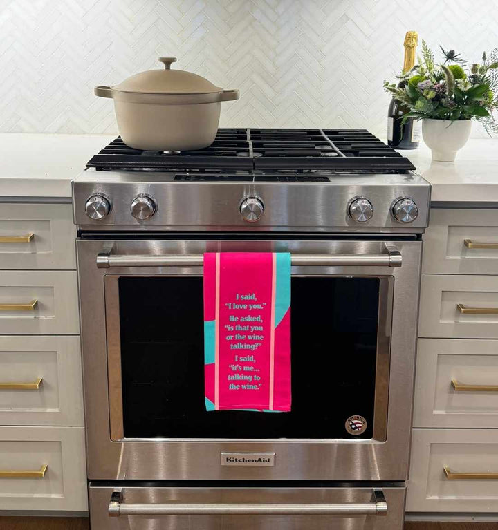 Wine Talking Dish Towel