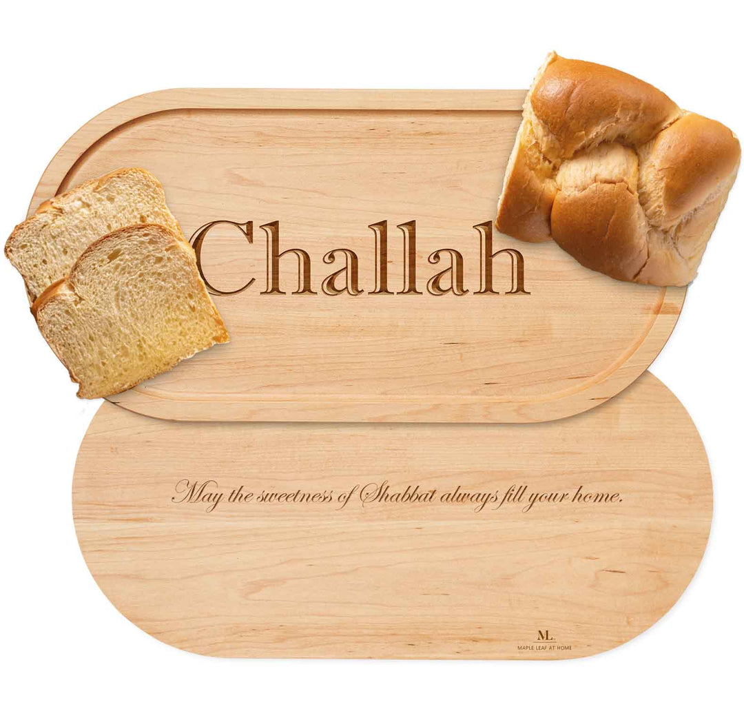 Challah - Oval Maple Wood Cheeseboard 20 x 9"
