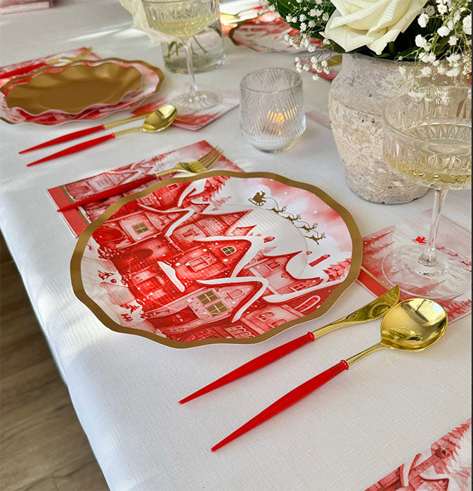 Christmas Village Table Setting