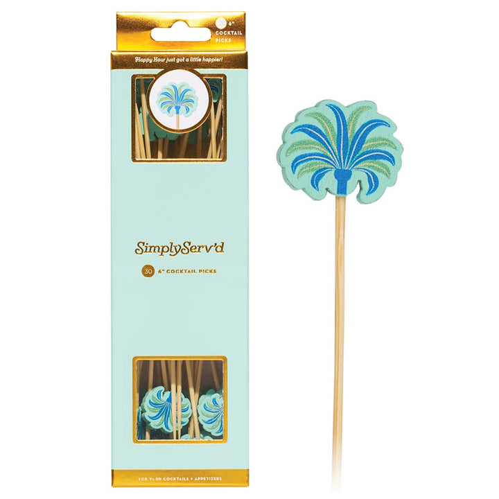 Preppy Palm Large Cocktail Picks/30pk