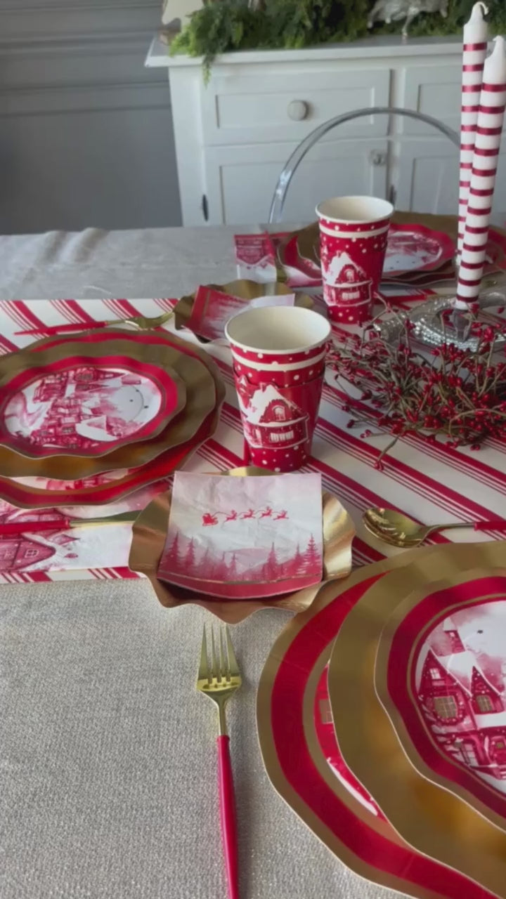 Christmas Village Table Setting