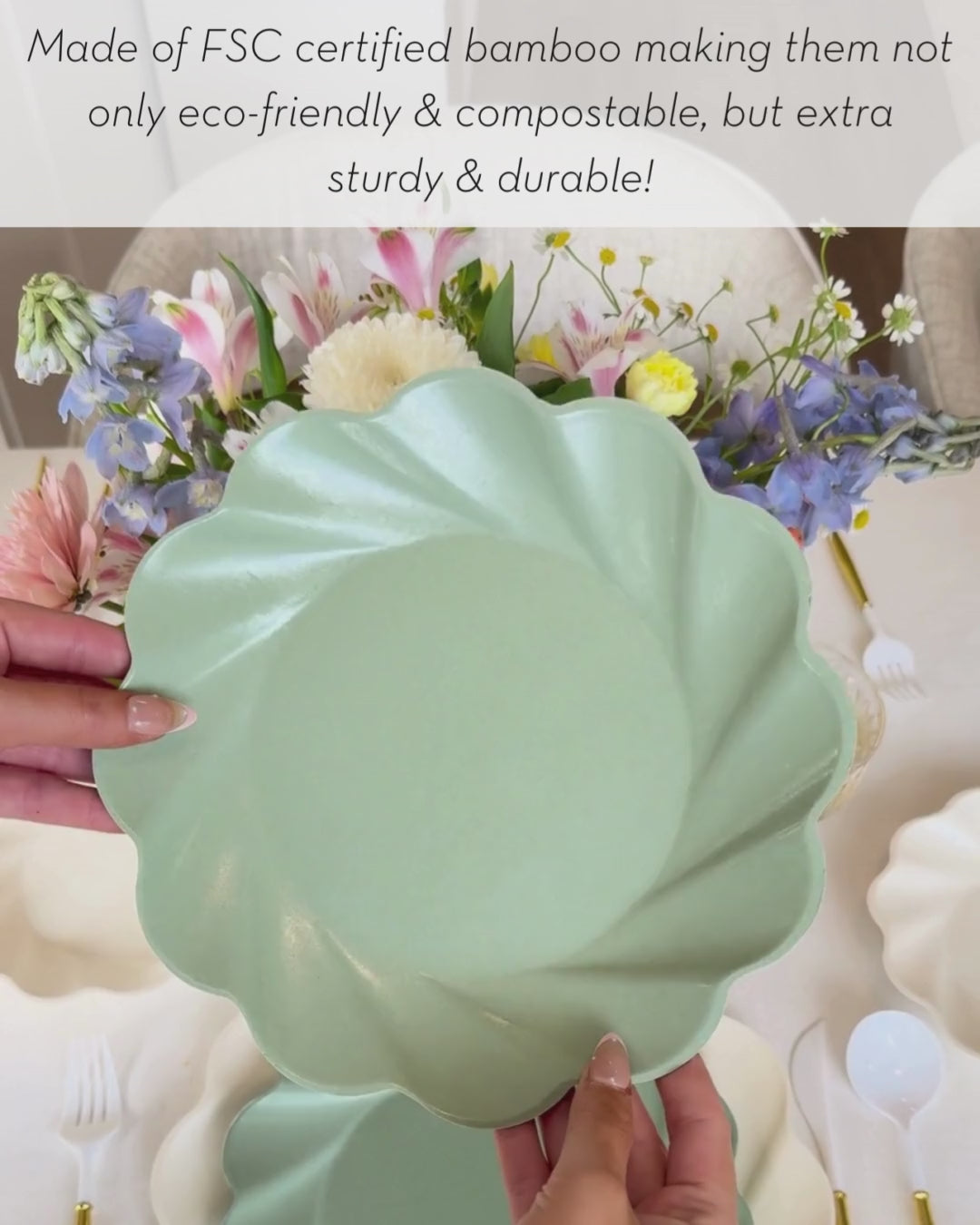 Simply Eco Salad Plate- Sage/8pk