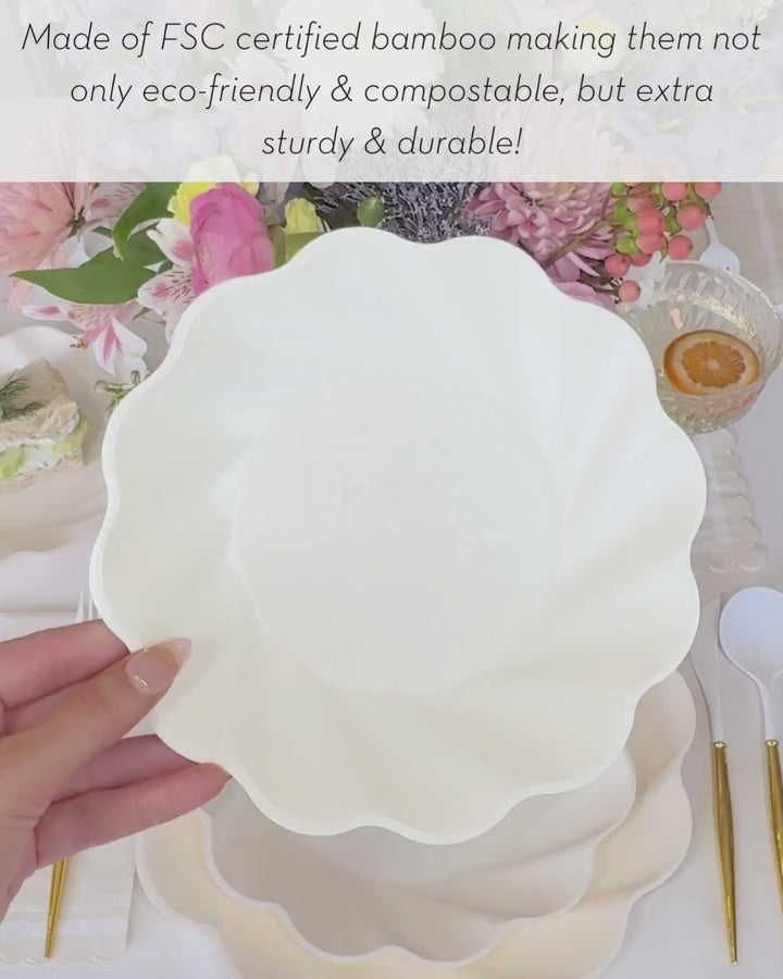 Simply Eco Extra Large Plate- Cream/8pk