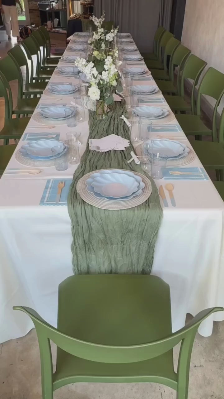 Cocktail Napkin Scalloped Edge Sky Blue/20 pkg