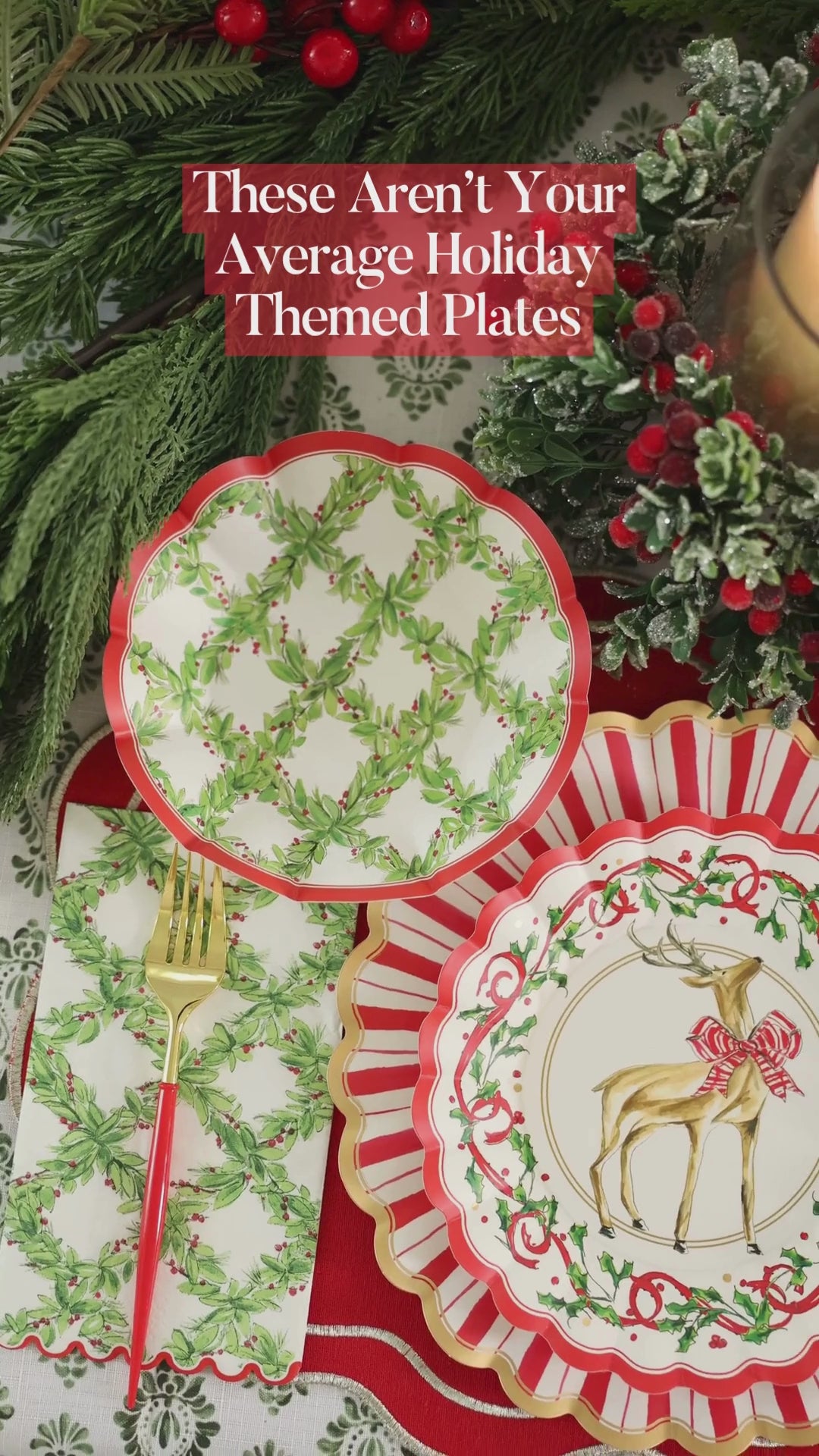 Holly Berry Table Setting