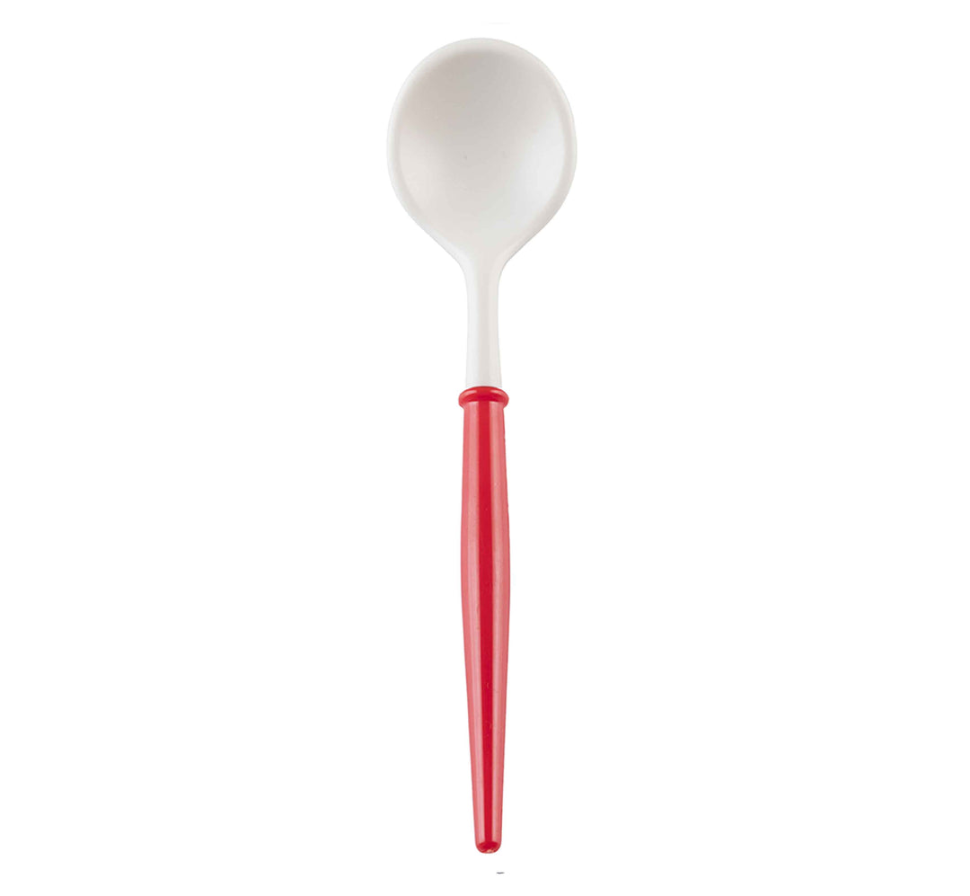 Red and White Cocktail Spoons - Bulk Case of 50