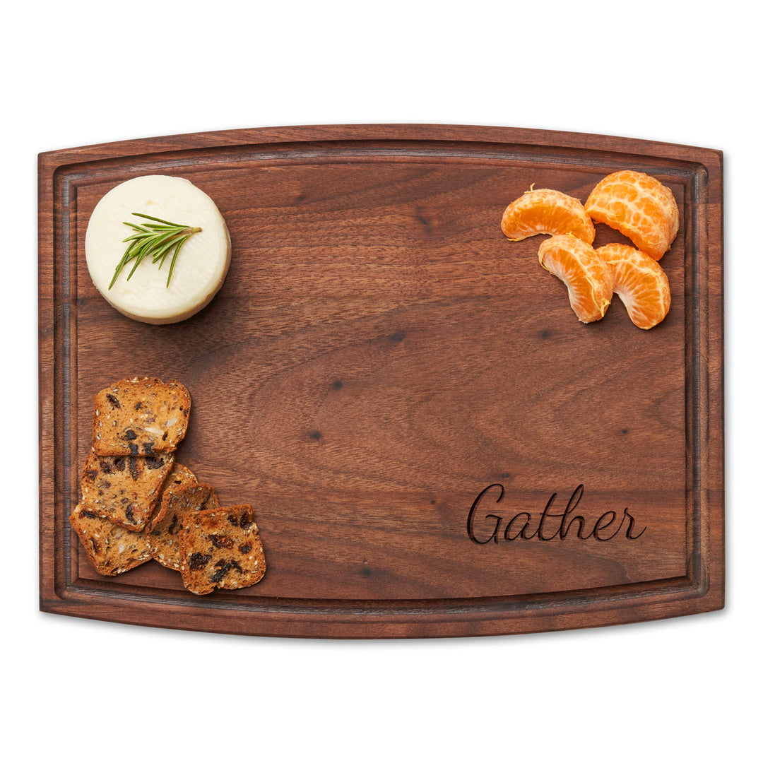 Arched Artisan Walnut Board | Gather | 12 x 9"
