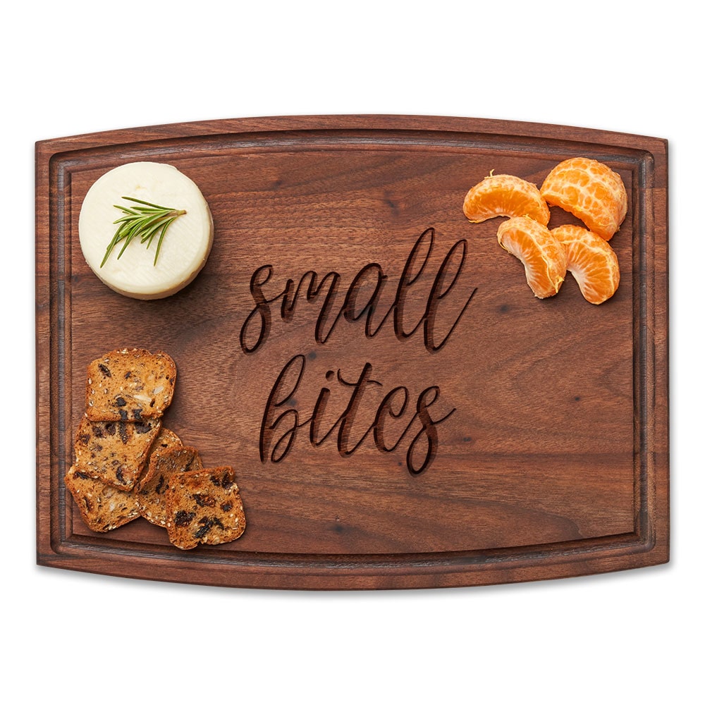 Arched Artisan Walnut Board | Small Bites | 12 x 9"