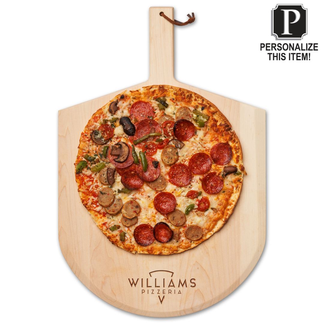 Personalized Maple Wood Pizza Peel 14 x 21 – Sophistiplate LLC