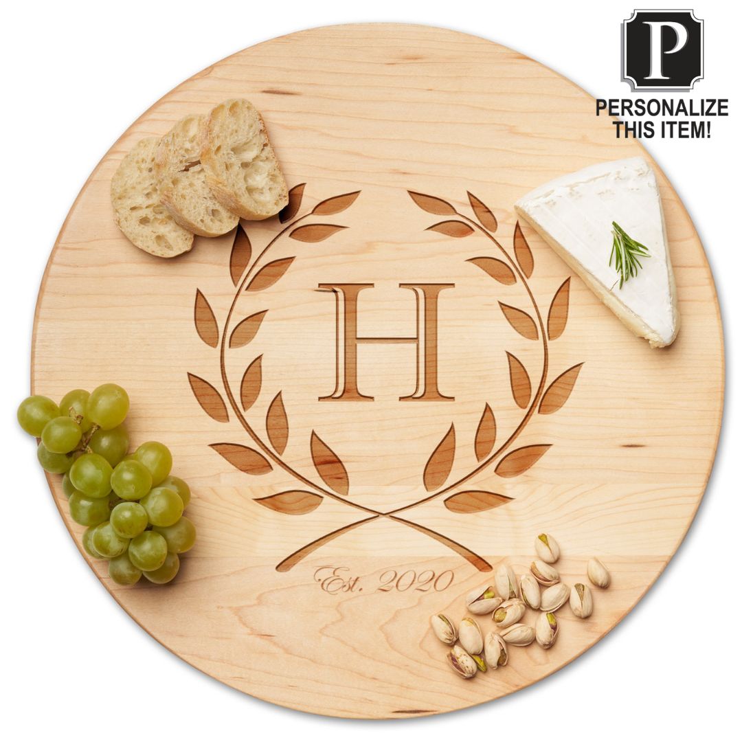 Personalized Maple Wood Round Lazy Susan -  16" & 14"