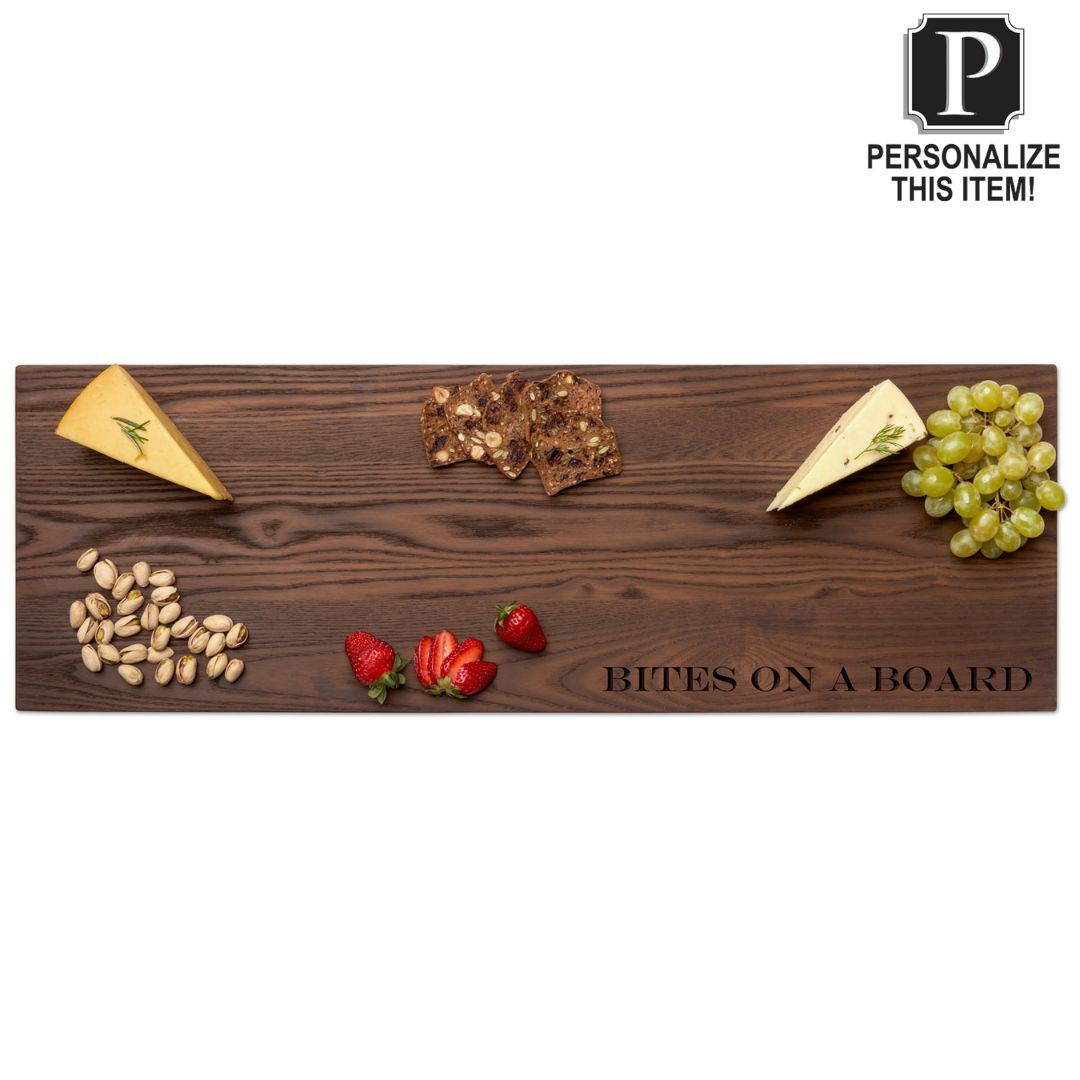Personalized Thermal Ash Plank - Cheese & Charcuterie Board 30 x 10"