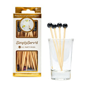 Black 3.5 Inch Wood Party Pick/40pk - Gift Box