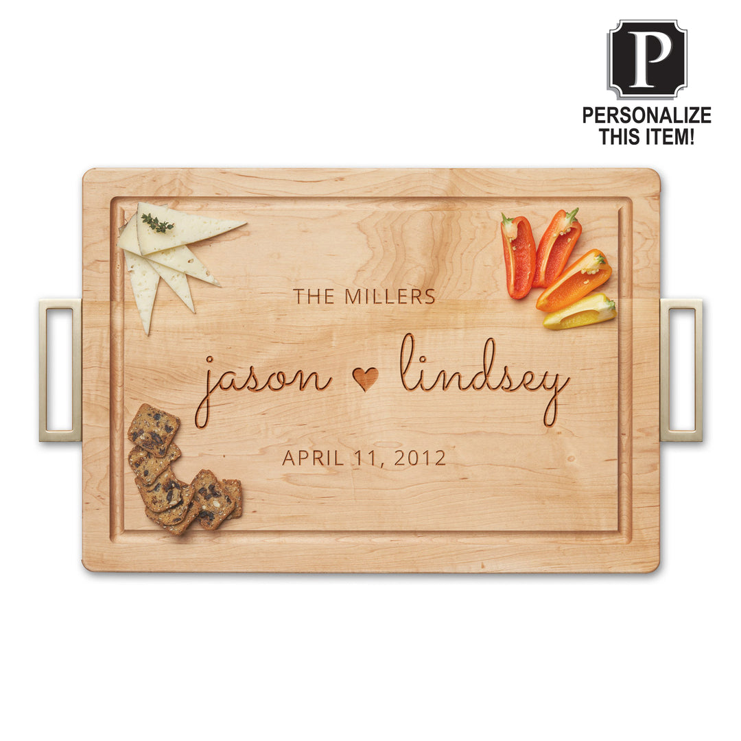 Personalized Maple Wood Cutting + Cheeseboard 20 x 14"